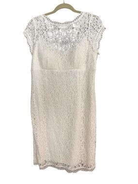 DB Studio Ivory Lace Cocktail Dress Size 14 | Wedding Guest Bridal Shower